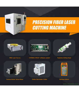 PFLC-6080 1500W/2000W/3000W High Precision Fiber Laser Cutting Machine 600*800mm (24"*32") Working Area for Gold Silver